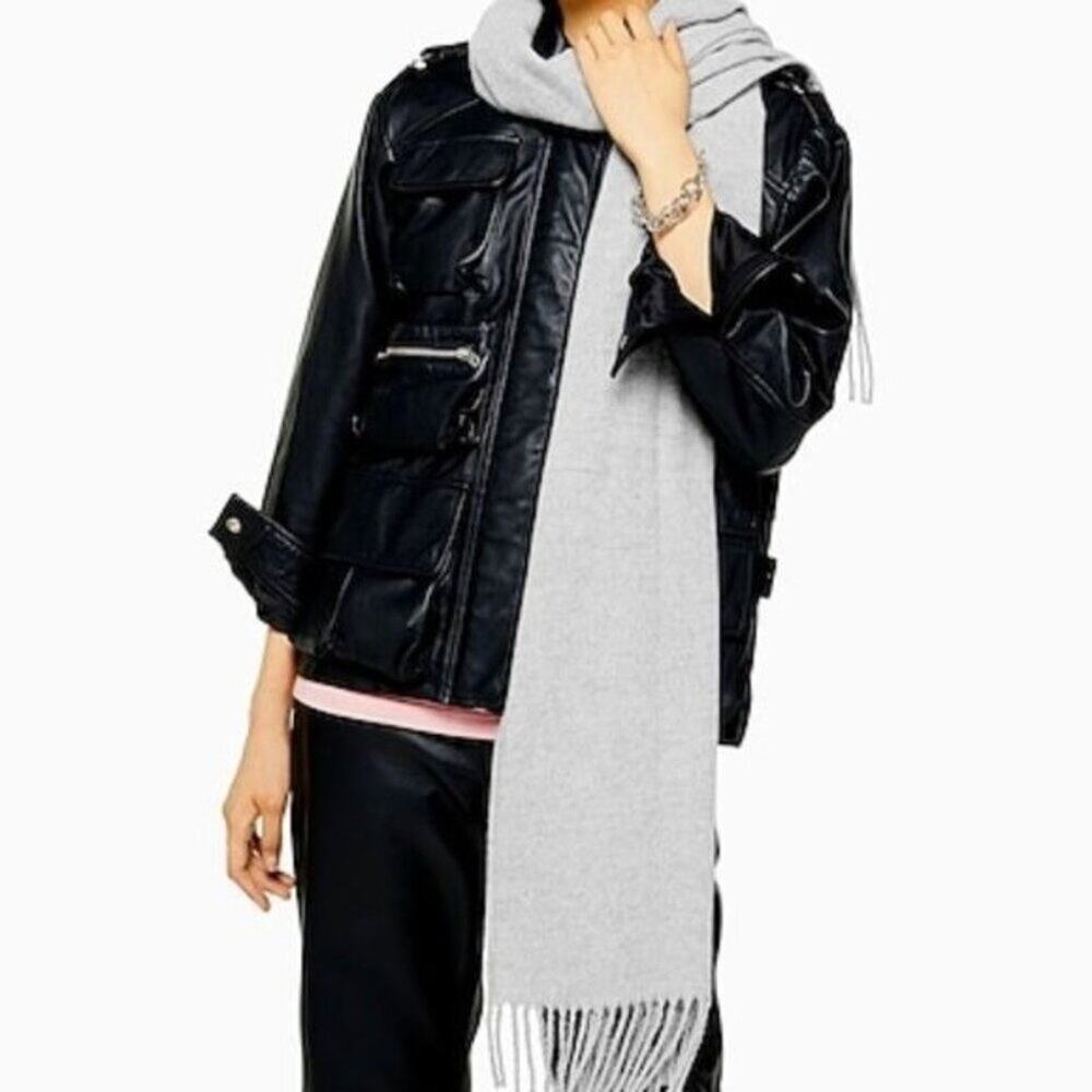 Topshop Tassel Trim Scarf Pink NEW
